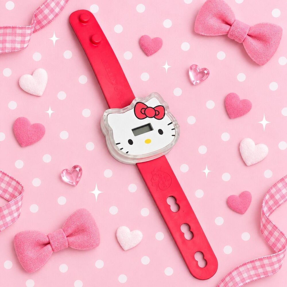 2010 Hello Kitty 50th Anniversary McDonald’s Digital Wristwatch Red Need Battery